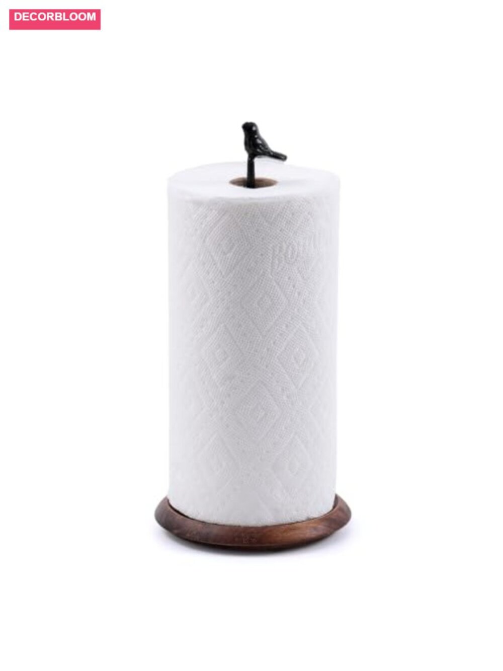 Wooden Paper Towel Holder Farmhouse Kitchen Countertop Dispenser